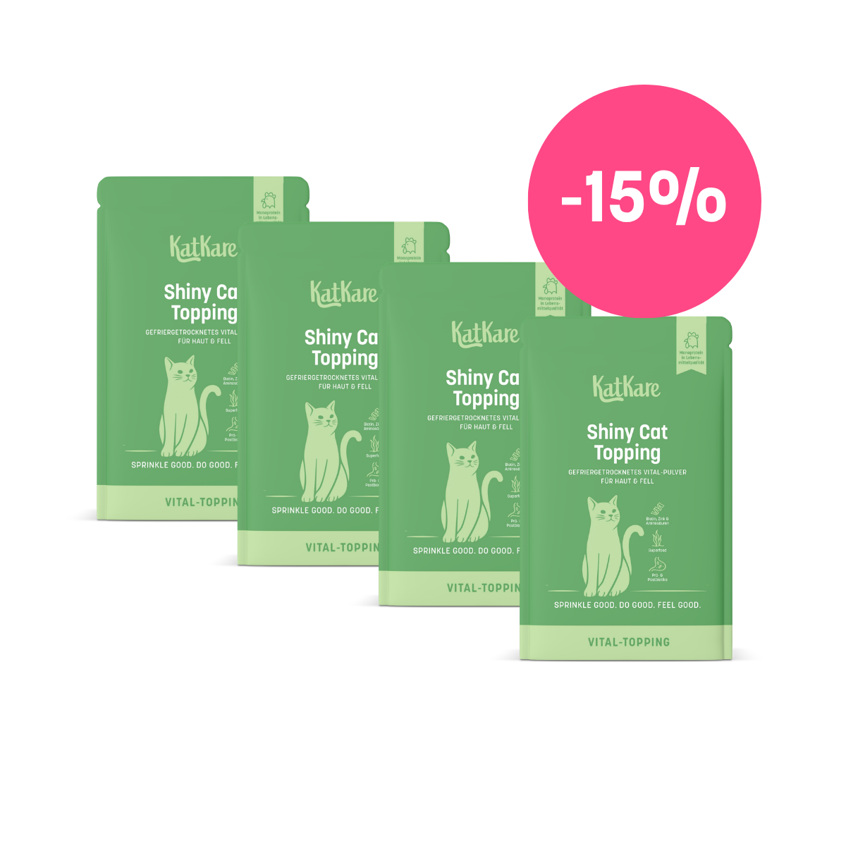 Shiny Cat Topping Probepackung 25g 4er Pack